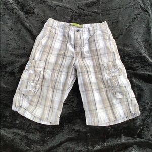 Boys cargo shorts, plaid